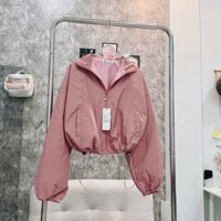 [S04] Áo khoác nữ teen Lửng Vải Dù Trơn Mỏng Nhẹ Nón Rộng hàng đẹp phong cách-A2220
