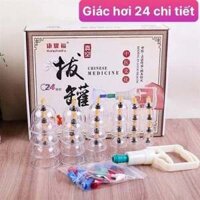 (S1 LOẠI TỐT) Bộ giác hơi không dùng lửa 24 cốc đầy đủ phụ kiện cao cấp 2025