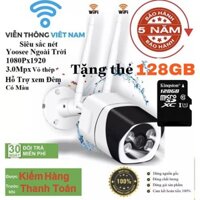 s10 (Tặng Thẻ Nhớ 128GB Trị Gía 400k Bảo Hành 5 Năm )Camera IP WiFi Ngoài trời yoosee z10 3.0Mp 1920 x 1080P Full HD