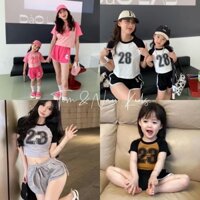 S10-[Tom&Nau Kids] Set áo thun quần đùi thể thao số 28 - Size 9-40Kg