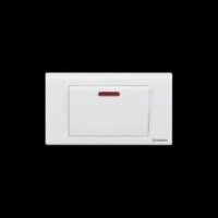 S181N1R - Công tắc đơn 1 chiều phím lớn có đèn báo đỏ 10A - Sino - S18 Mega