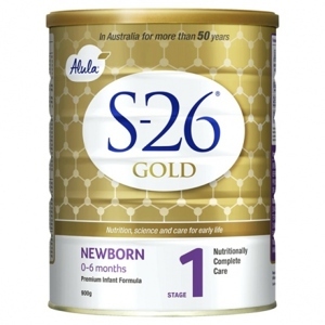 Sữa bột S-26 Gold Newborn 1 - hộp 900g (dành cho trẻ từ 0 - 6 tháng)