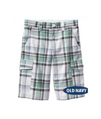 S2726 Short Old Navy Plaid Cargo