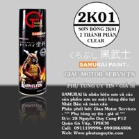 S2Tp - Chai Sơn Xịt Sơn Xe Máy Samurai 2K01 Sơn Bóng Trong Suốt 2 Thành Phần _ Clear Top Coat