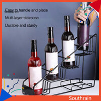 {S9} Giá Syrup Cà Phê Lưu Trữ 4 Lớp Mặt Bàn Kim Loại Uống Bia Rượu Xi-rô Chai Người Tổ Chức Giá Đỡ Hiển Thị Thanh Cà Phê Phụ Kiện Nhà Bếp