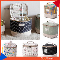 {S9} Túi đựng mỹ phẩm du lịch chấm hoa Hộp đựng đồ vệ sinh Hộp đựng đồ ăn trưa