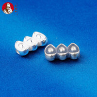 S925 Bạc Chắc Chắn Thỏi Hạt Mặt Sau Đám Mây May Mắn Bạc Thỏi Bạc Hạt Dây Dây Dây Dây Thỏi Dây Dây Phụ Kiện