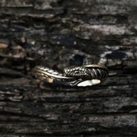 S925 Bạc Handmade Bí Ẩn Đuôi Rắn Phong Cách Thoáng Mát Niche Mở Có Thể Điều Chỉnh Cặp Đôi Nhẫn Nữ Hợp Thời Trang Nam