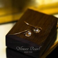 S925 Bạc Kim Móng Ngựa Hoa Sen Bông Tai Vàng 18k Retro Độc Đáo Cảm Giác Cao Cấp