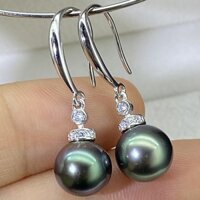 S925 Bạc Nguyên Chất Ngọc Trai Móc Tai Trống Giá Đỡ Phụ Kiện Ngọc Ong Bông Tai Phụ Kiện DIY Phụ Kiện