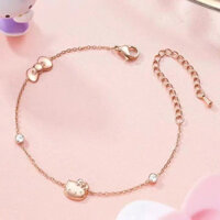 S925 Sterling Bạc Hello Kitty Vòng Tay Nữ Sinh Gửi Bạn Gái Quà Tặng Sinh Nhật Hellokitty Sanrio Tay Trang Sức