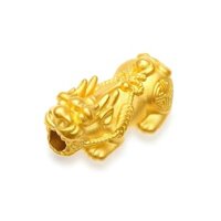 [S925] Tỳ Hưu Sừng Dài Trên Lưng - Bạc 925 Phủ Vàng - Charm Phụ Kiện Xâu, Phối Vòng Tay,Chuỗi Hạt Gỗ Phong Thủy May Mắn