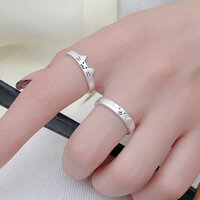 S925Bạc Mèo Dễ Thương Chó Con Nhẫn Xếp Chồng Lên Nhau Nhẫn