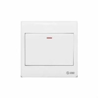 S981N1R - Công tắc đơn 1 chiều phím lớn có đèn báo đỏ 10A - Sino - S98