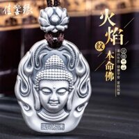 S999 Bạc Tám Thần Hộ Mệnh Mặt Dây Chuyền Nam Vòng Cổ Nữ Cung Hoàng Đạo Benming Bùa Hộ Mệnh Phong Cách Cặp Đôi Phật A Di Đà