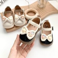 SA Giày búp bê đen nơ đính hoạ tiết(22-26)