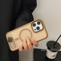 Sa Mạc Vàng Acrylic L3 Ẩn Gấp Đứng Từ Tính Ốp Lưng Điện Thoại IPhone 16 15 14 13 12 11 PRO MAX PLUS Khung Ảnh Kim Loại Bìa Cứng Vỏ Bảo Vệ Chống Rơi