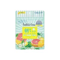 Saborino Mặt Nạ Buổi Sáng Hương Bạc Hà Saborino Morning Facial Sheet Mask Minty Fresh (Gói 5 Cái)