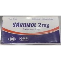 Sabumol 2mg (Salbutamol2mg) H100 viên (thuốc trị hen, khó thở)