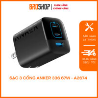 SẠC 3 CỔNG ANKER 336 67W - A2674