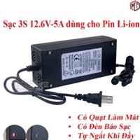 Sạc 3S 12.6V 5A dùng cho pin Lithium Li-ion 18650 3.7V có quạt