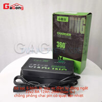 sạc 4,5,6 bình ắc quy xe điện tự ngắt 48v2.8A 60v2.8A 72V2.8A 12Ah-28Ah(báo %) chống phồng chai pin có quạt tản nhiệt