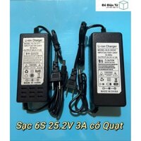 Sạc 6S 25.2V 3A , có Quạt tản nhiệt và đèn báo đầy cho pin 6S