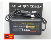 Sạc ắc quy xe đạp điện sạc bình ắc quy xe đạp điện VITARA-BIKE 48V 12AH thông minh tự ngắt khi đầy bảo vệ chống phồng ắc