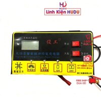 Sạc acquy 12V thông minh tự động ngắt có led LCD sạc nhanh có công tắc an toàn chất lượng thiết bị linh kiện HuDu