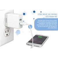 Sạc Anker 2 Cổng, 12w - PowerPort 2 Lite, 2 X IQ Port - A2129