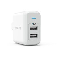Sạc Anker 2 cổng, 24w - [PowerPort 2, 24w] - trắng