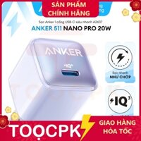 Sạc ANKER 511 Nano Pro 20W A2637 1 cổng USB-C PiQ 3.0 tương thích PD - A2637- HSHOP