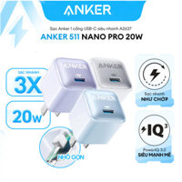 Sạc ANKER 511 Nano Pro 20W A2637 1 cổng USB-C PiQ 3.0 tương thích PD - A2637