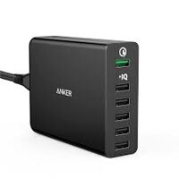 Sạc Anker 6 Cổng 60W Quick Charge 3.0 [PowerPort+ 6, 60W, QC 3.0] - đen