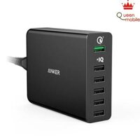 Sạc Anker 6 cổng, 60w, Quick Charge 3.0 – [Powerport+ 6, 60w, QC 3.0] – A2063