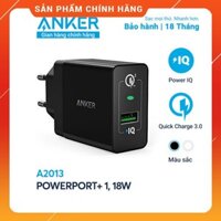 Sạc ANKER PowerPort+ 1 cổng 18w Quick Charge 3.0 - A2013