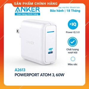 Sạc Anker PowerPort Atom III 60W (1 PIQ 3.0) - A2613