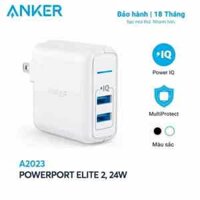Sạc Anker PowerPort Elite 2, 24w – A2023 ( Bảo hành 18 tháng chính hãng Anker Việt Nam)
