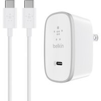 Sạc Belkin 1 Cổng Type-C 15W 3A Kèm Cáp Sạc USB-C to USB-C 1,5M Chính hãng