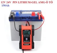 Sạc bình ắc quy 12V 24V 150AH FOXSUR sạc Pin lithium có chức năng khử sunfat MẪU MỚI 2021