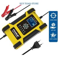 Sạc bình ắc quy 12V 24V 6Ah - 200Ah FOXSUR 12A sạc pin sắt LiFePO4 tự ngắt khi đầy khử sunfat khôi phục ắc quy