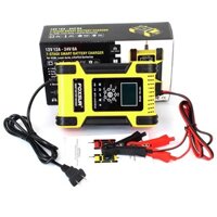Sạc bình ắc quy 12V 24V 6Ah - 200Ah FOXSUR 12A sạc pin sắt   tự ngắt khi đầy khử sunfat khôi phục ắc quy