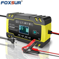 Sạc bình ắc quy 12V 24V 8A 150AH FOXSUR sạc ắc quy ô tô xe máy các loại bình khô ướt có khử sunfat HÀNG CHÍNH HÃNG