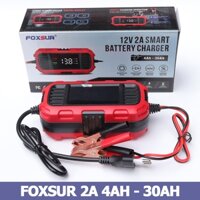 Sạc bình ắc quy Foxsur 12V 2A 4AH - 30AH tự ngắt khi đầy FBC1202E
