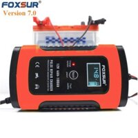 Sạc bình ắc quy ô tô xe máy 12V 4Ah - 100Ah FOXSUR tự ngắt khi đầy chức năng bảo dưỡng phục hồi ắc quy bằng khử sunfat
