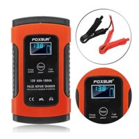 Sạc bình ắc quy ô tô xe máy FOXSUR 12V 100AH dòng sạc 5A sạc nhanh bảo vệ ắc quy có khử sunfat
