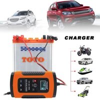 Sạc bình acquy 12V 3Ah-100Ah FOXSUR tự ngắt khi đầy chức năng bảo dưỡng phục hồi ắc quy bằng khử sunfat chống ngược cực