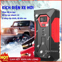 Sạc bình acquy 12v cho xe hơi chống đảo ngược cực, Kích điện tích hợp sạc dự phòng và đèn pin led SOS