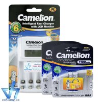 Sạc Camelion 1012 kèm 4 pin AAA 1100mAh tự ngắt sạc