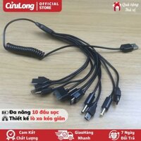 Sạc Chân Kim Chân Vuông To Tròn dây sạc Nokia chân dẹt đa năng 10 đầu trong 1